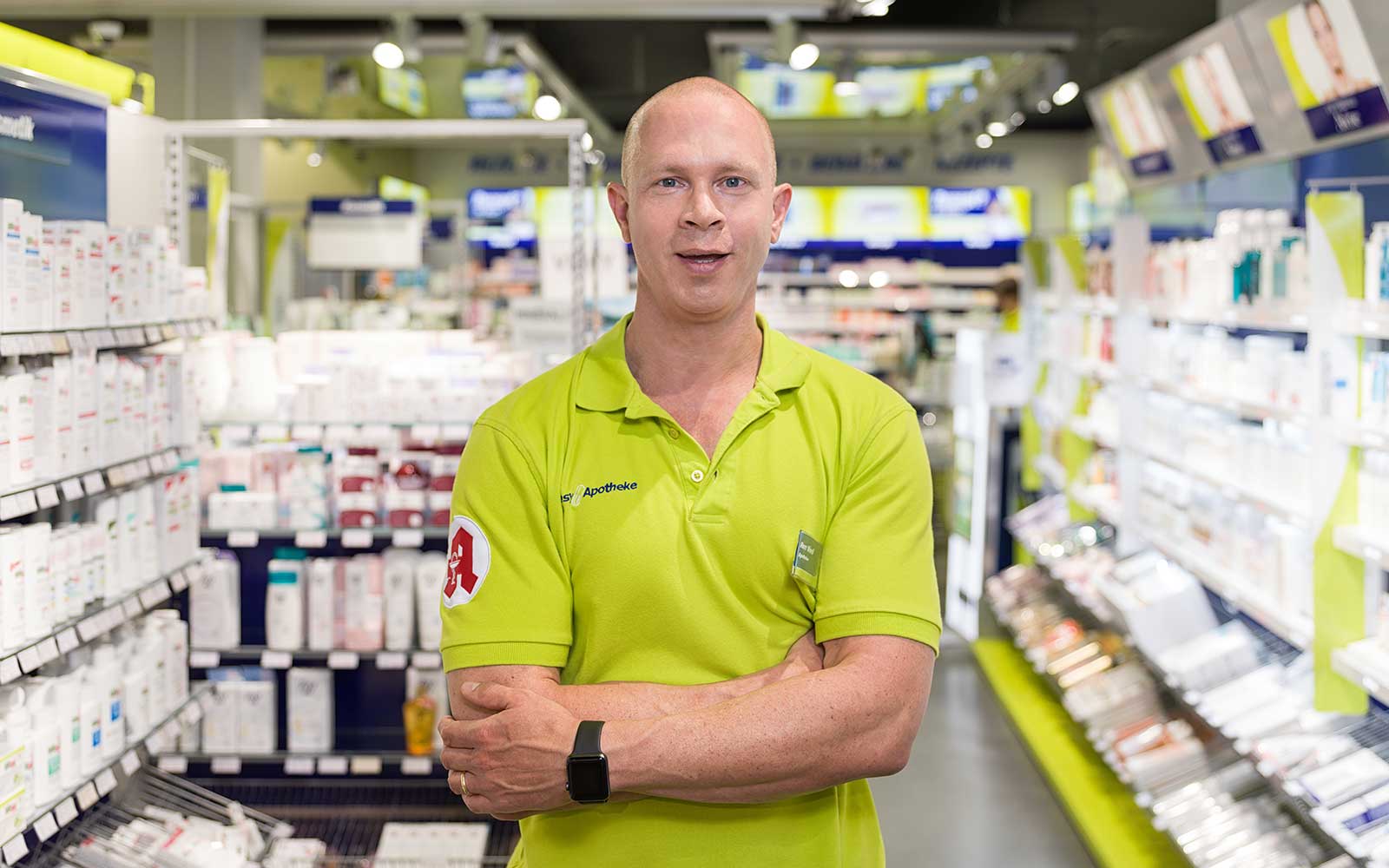 Apotheker Markus Vivell in seiner easyApotheke in Freiburg im Hauptbahnhof